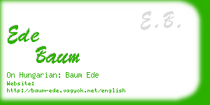 ede baum business card